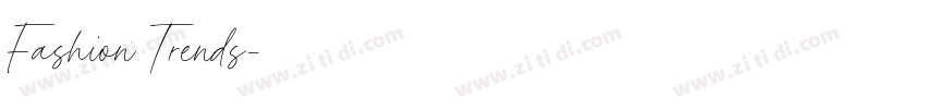 Fashion Trends字体转换
